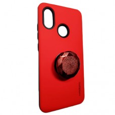 Capa para Samsung Galaxy M30 - Motomo Lisa com Popsocket Vermelha